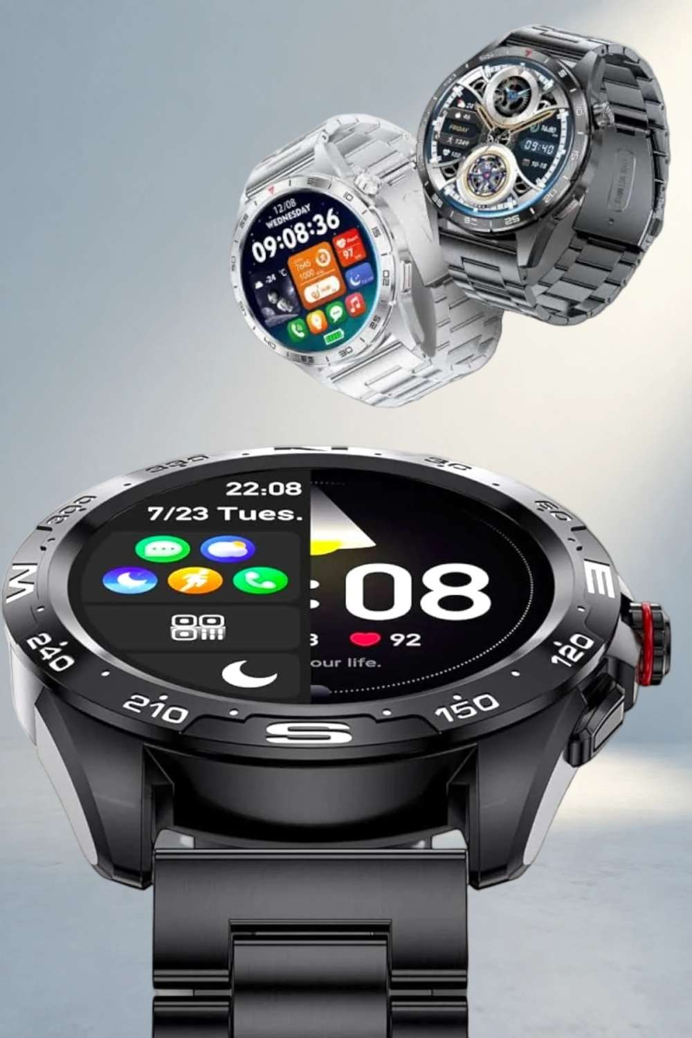 Bluetooth Bağlantılı Akıllı Saat Dokunmatik Ekran ile Fitness Takibi
