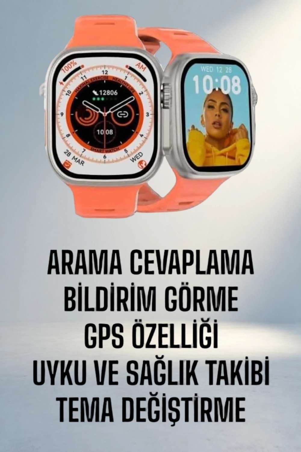 Bluetooth Bağlantılı Akıllı Saat GPS 1 Adet Sağlık Takibi