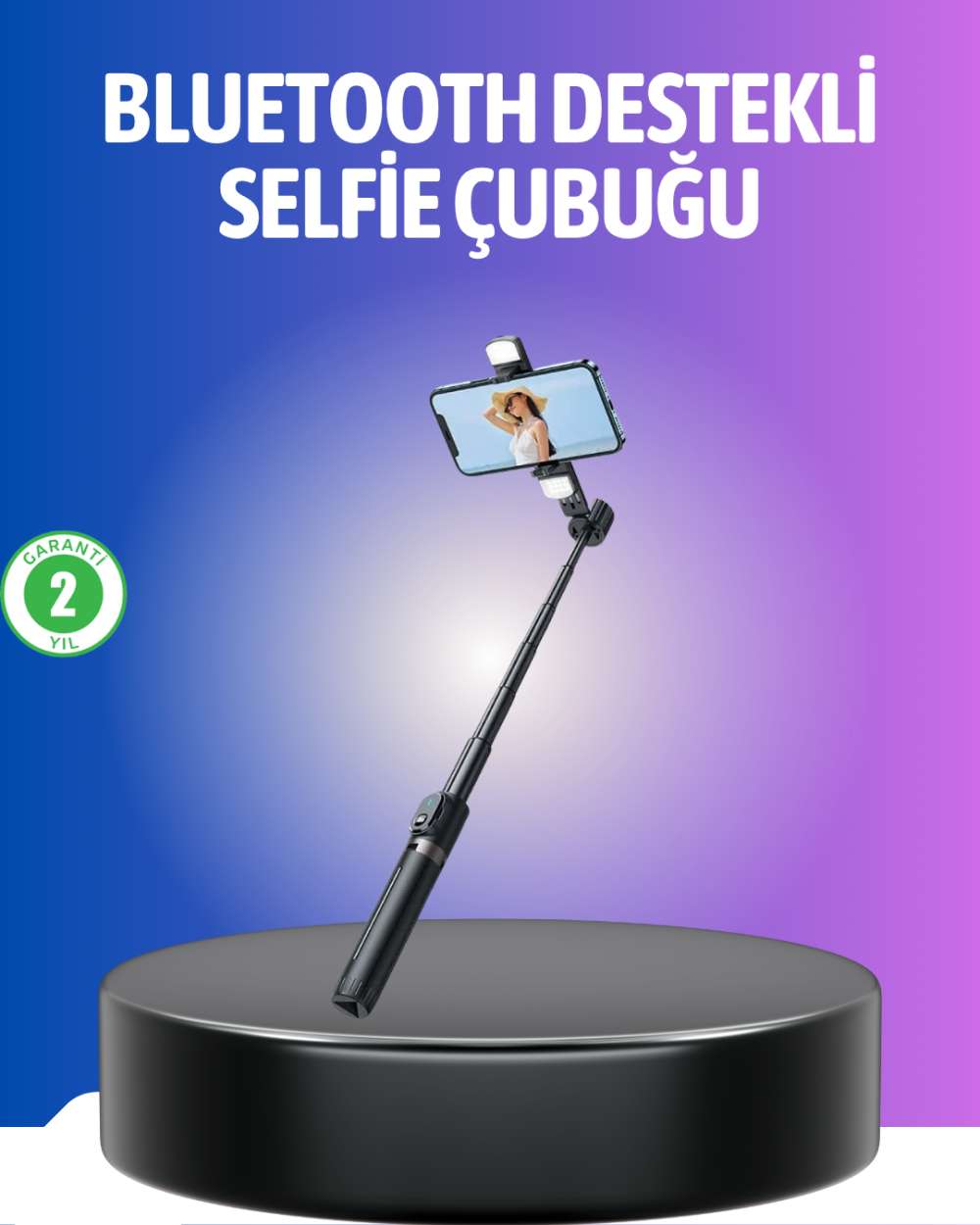 Bluetooth Selfie Çubuğu – Uzaktan Kumandalı