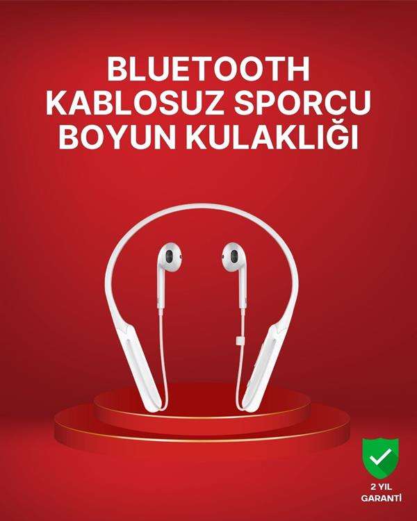 Boyun Askılı Kablosuz Kulaklık – Uzun Süreli Batarya Performansı