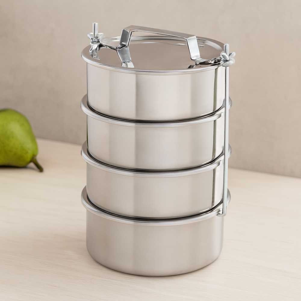 Çelik Sefer Tası 14 cm - 4'lü Set (4.5 cm Derinlik)
