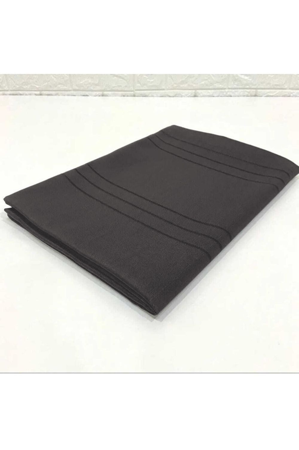 Çizgili Tek Masa Örtüsü Colber 160x260cm Gri