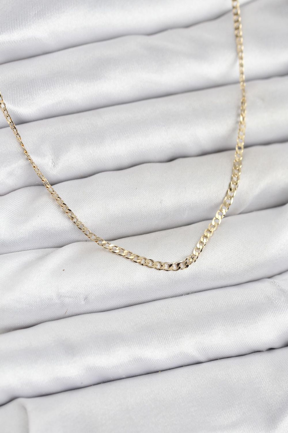 CM 14K Gold Renk Pirinç Zincir Model Kadın Kolye