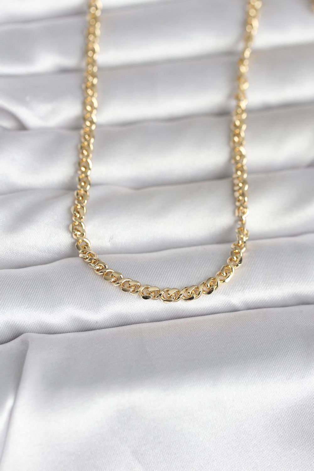 CM 14K Gold Renk Zincir Model 60 cm Kadın Kolye