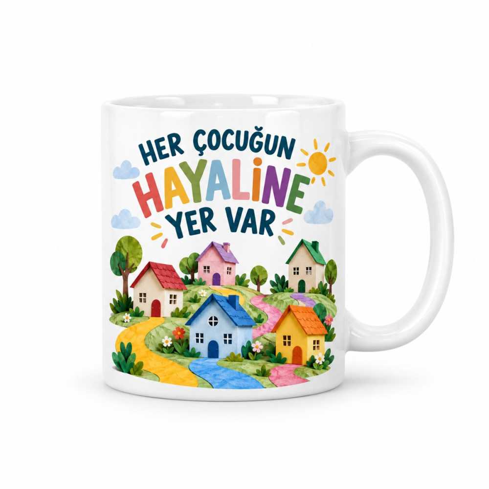 Çocukların Dünyası Tasarımlı Porselen Kupa - MODEL 836