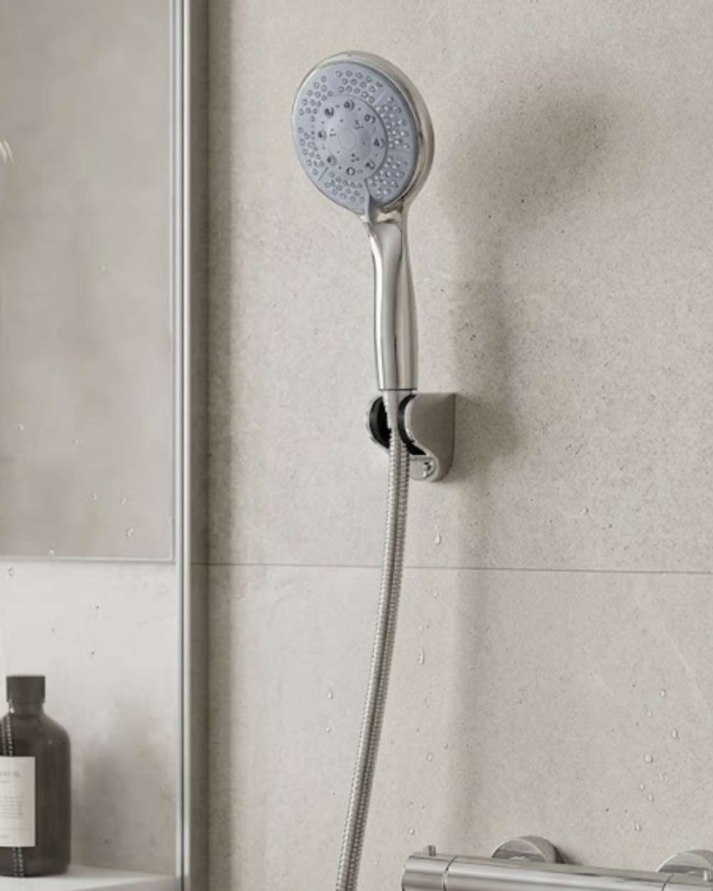 Çok Fonksiyonlu 4 Kademeli El Duşu Seti Spiral Hortumlu Banyo Duş Başlığı