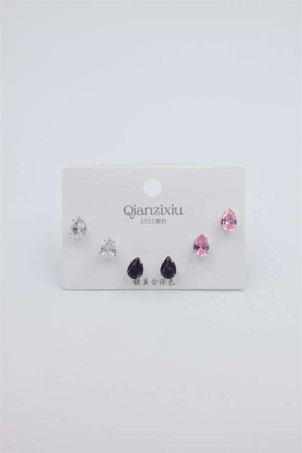 Çoklu Set Küpe - Gümüş
