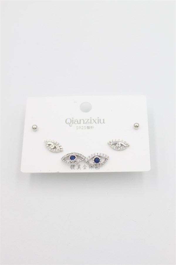 Çoklu Set Küpe - Gümüş