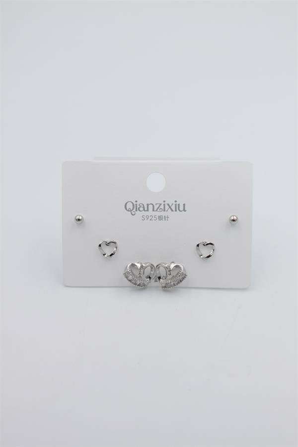 Çoklu Set Küpe - Gümüş