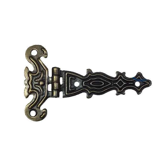 Dekoratif, Sac Tek Kuyruklu Menteşe - 40x68 Mm, Küçük, Antik, 100 Adet