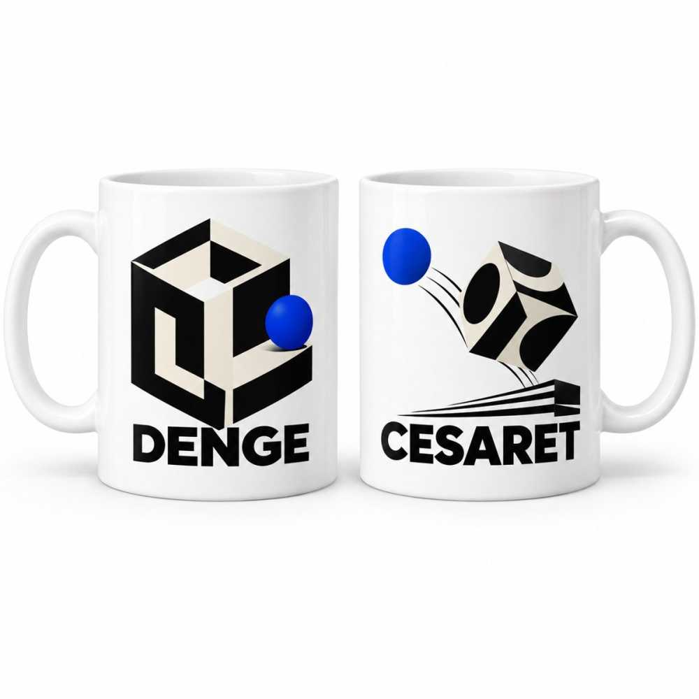 Denge ve Cesaret 2'li Porselen Kupa Seti - MODEL 699