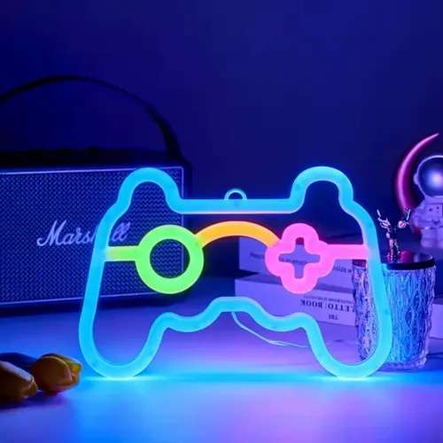 Dinamik Oyun Konsolu Neon LED Lamba USB Pil Uyumlu