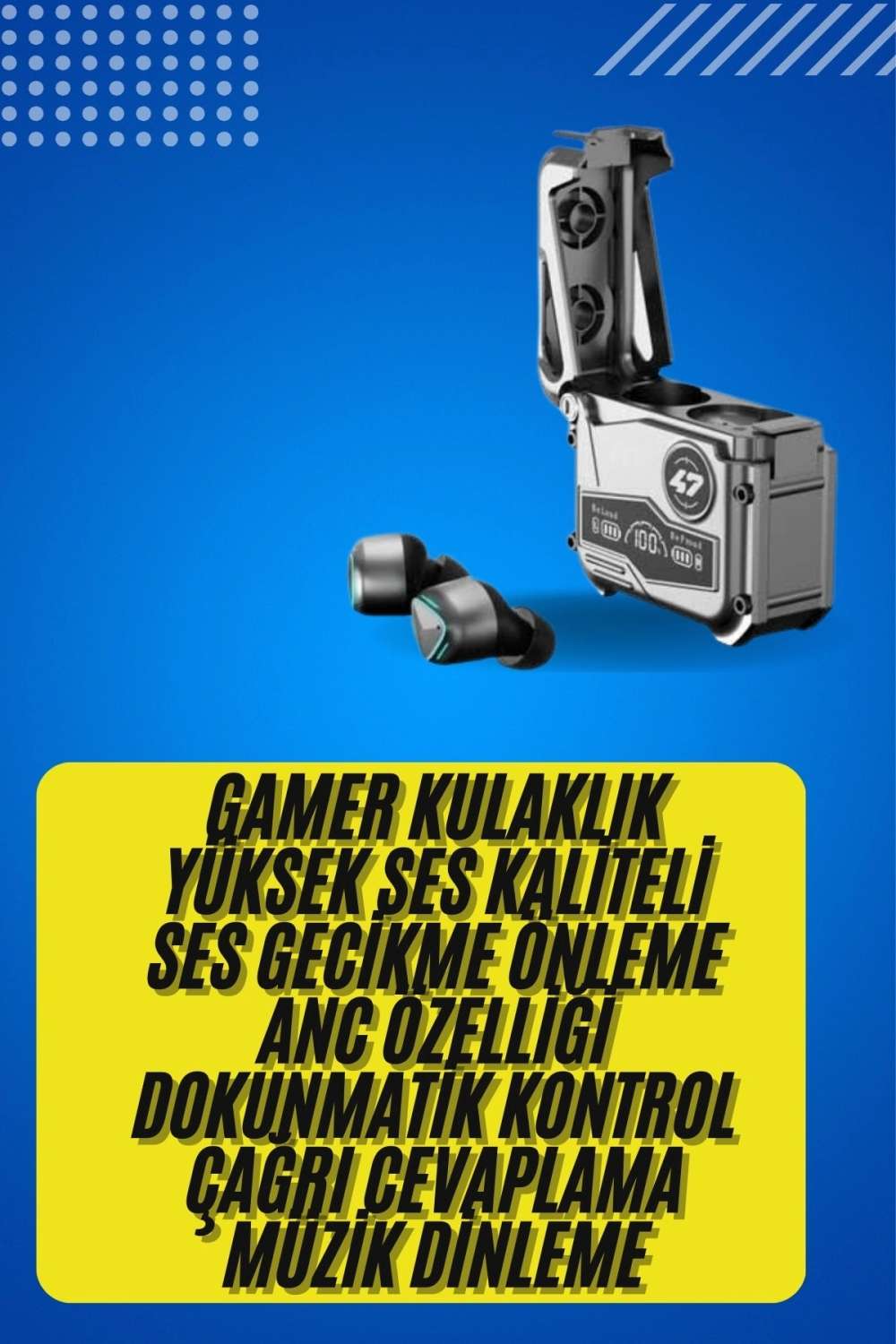 Dokunmatik Kontrol Bluetooth Kulaklık TWS Hi-Fi Stereo