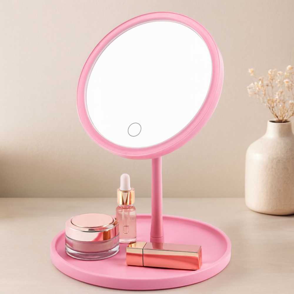Dokunmatik LED Makyaj Aynası USB Şarjlı 3 Kademe 17.5cm 360°