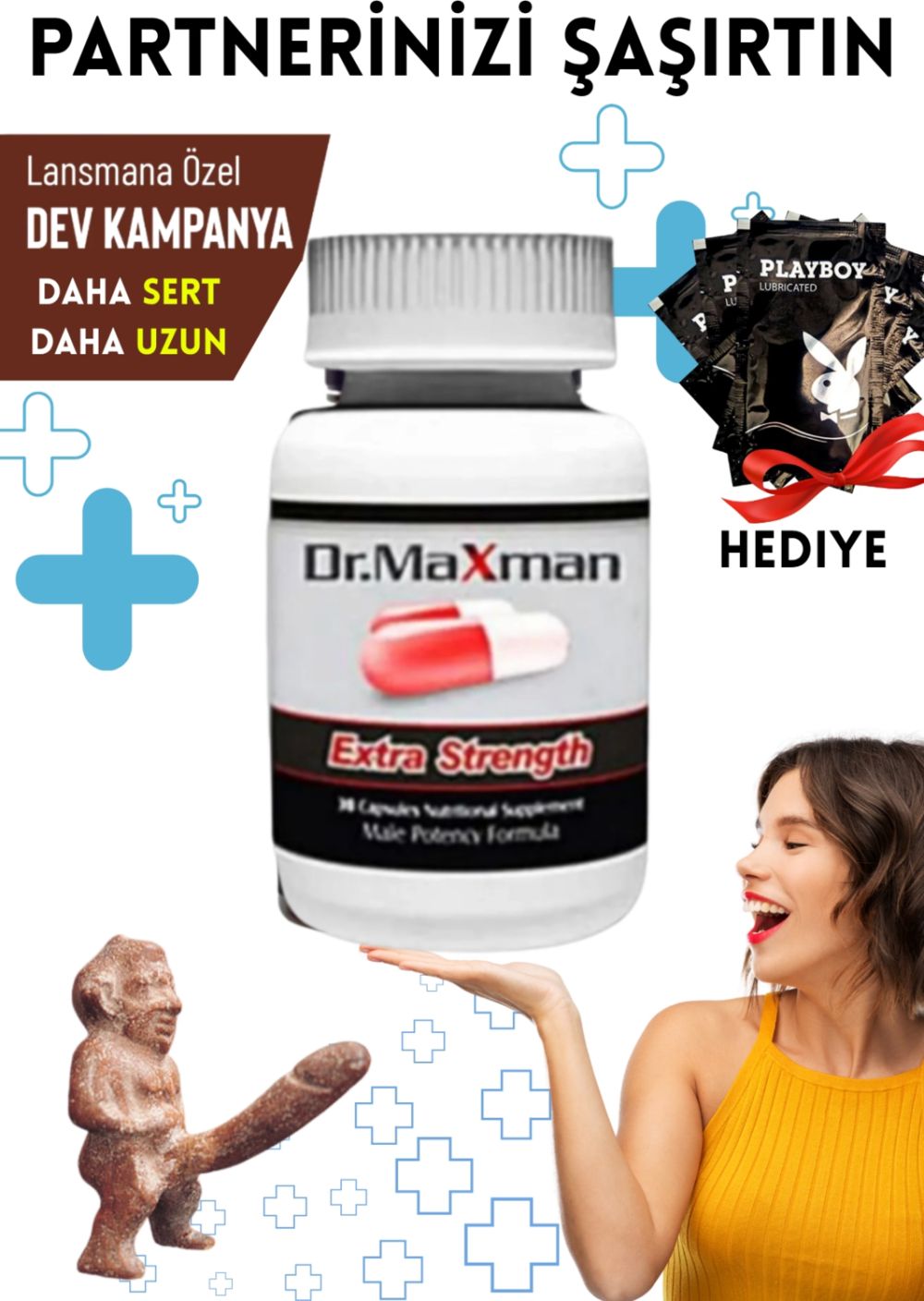 Dr.maxman Sertleştiricili Geciktiricili Büyütücülü Mucizevi Erkek Performans Arttırıcılı Set