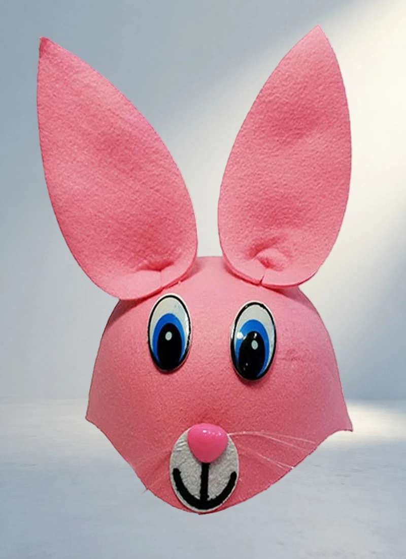 Eğlenceli Pembe Kulaklı Tavşan Şapkası Parti Aksesuarı