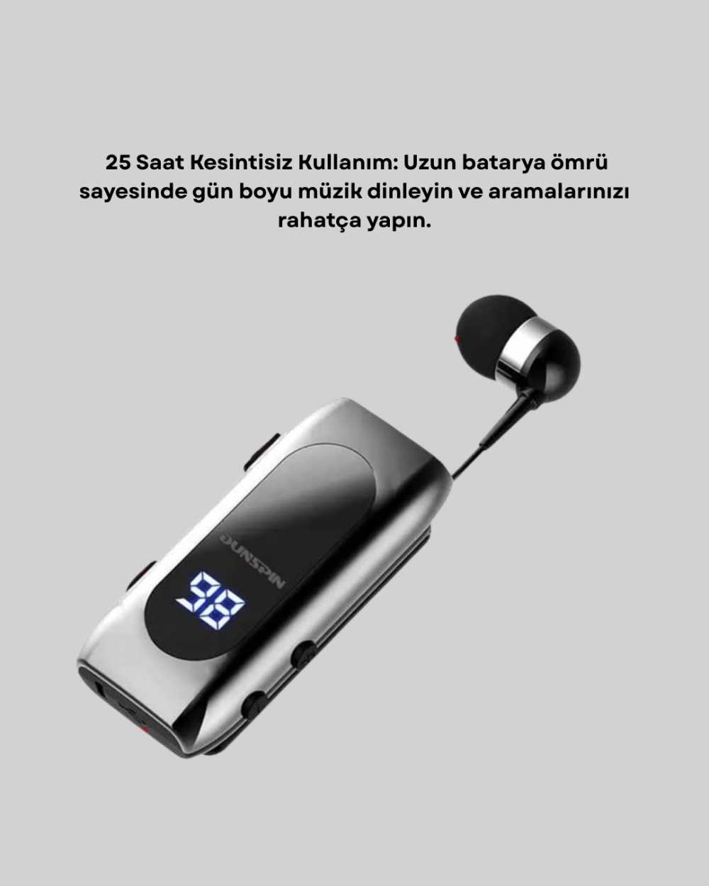 Ergonomik Kablosuz Kulaklık Bluetooth 5.2 Uyumlu 25 Saat Süre