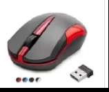 Ergonomik Kablosuz Mouse 2.4 GHz 1600 DPI Kırmızı