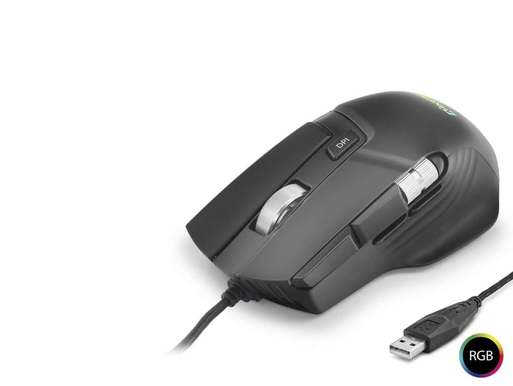 Ergonomik RGB Oyun Mouse 12400 DPI 10 Tuş ile Siyah