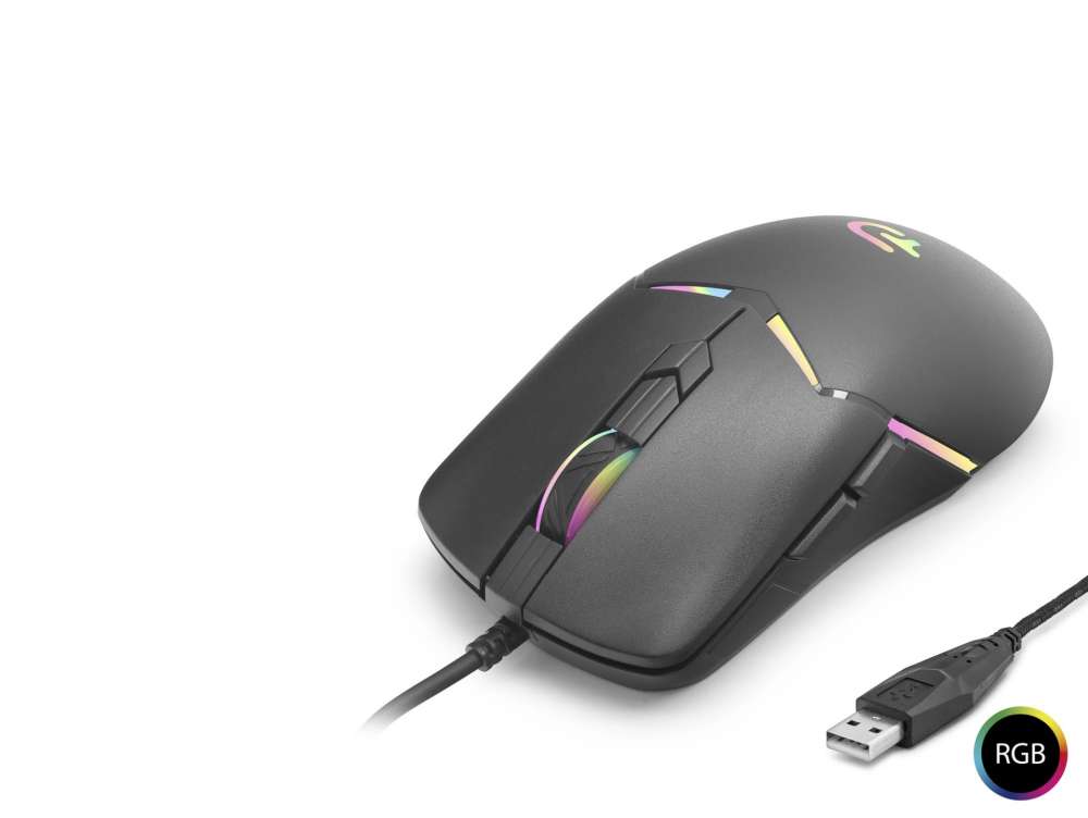 Ergonomik RGB Oyun Mouse 7200 Dpi 6 Tuş Siyah
