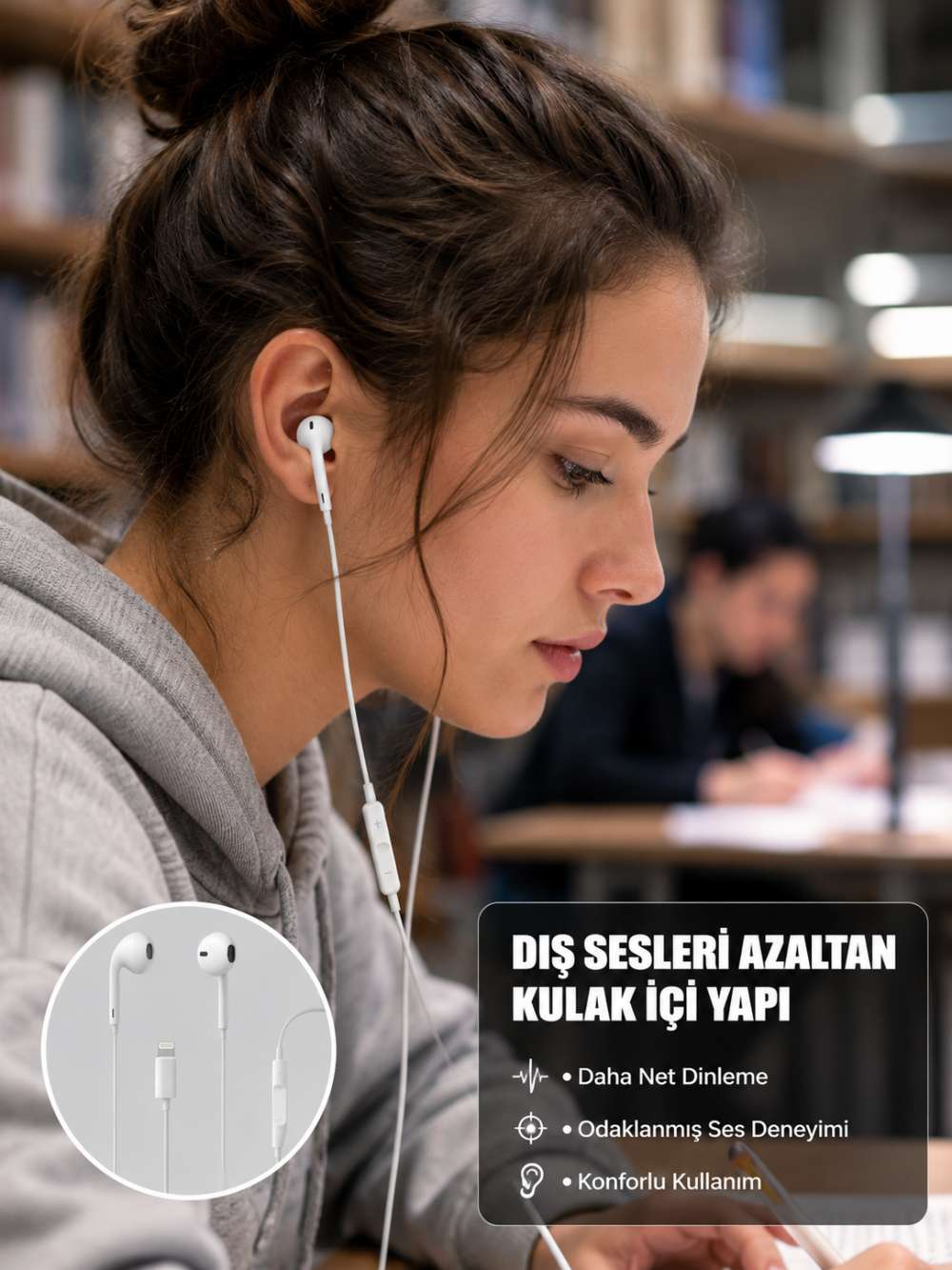 Ergonomik Tasarımlı Stereo Ses Performanslı Kablolu Kulaklık Yeni Nesil