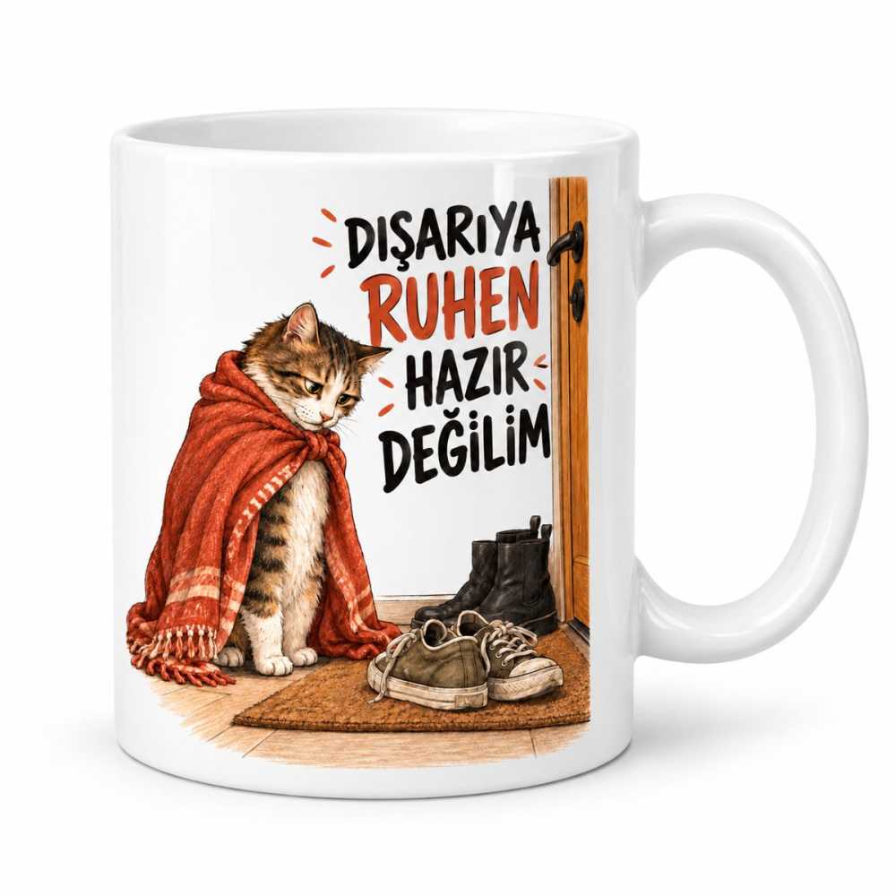 Evden Çıkış Tasarımlı Porselen Kupa - MODEL 922