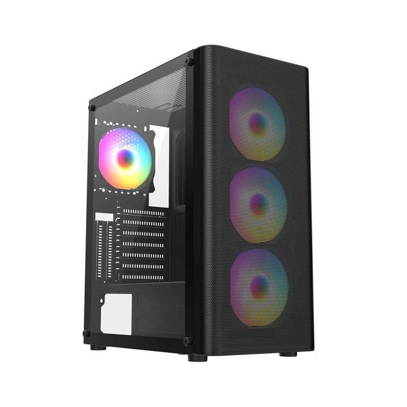 FC-9385G 550W 4X8120MM FAN GAMİNG SİYAH KASA