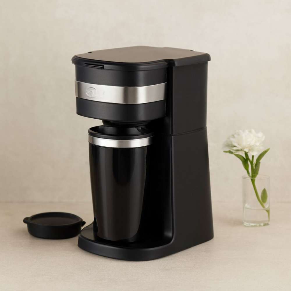 Filtre Kahve Makinesi 700W 400ml Portatif Çelik Bardak