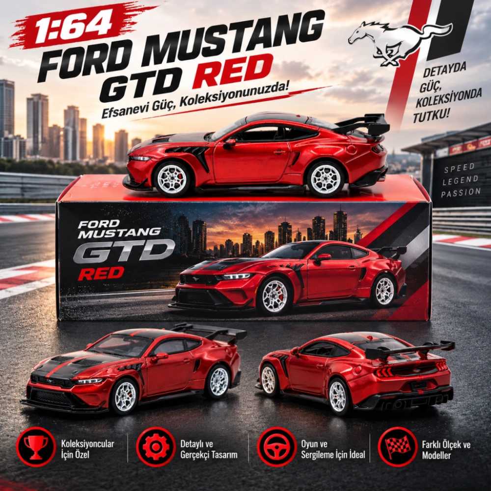Ford Mustang GTD Kırmızı Adet Araç