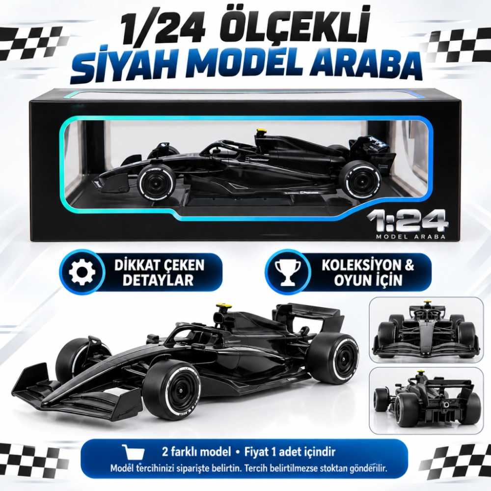 Formula F1 Siyah 24 Adet Seti ile Hız Tutkunları İçin
