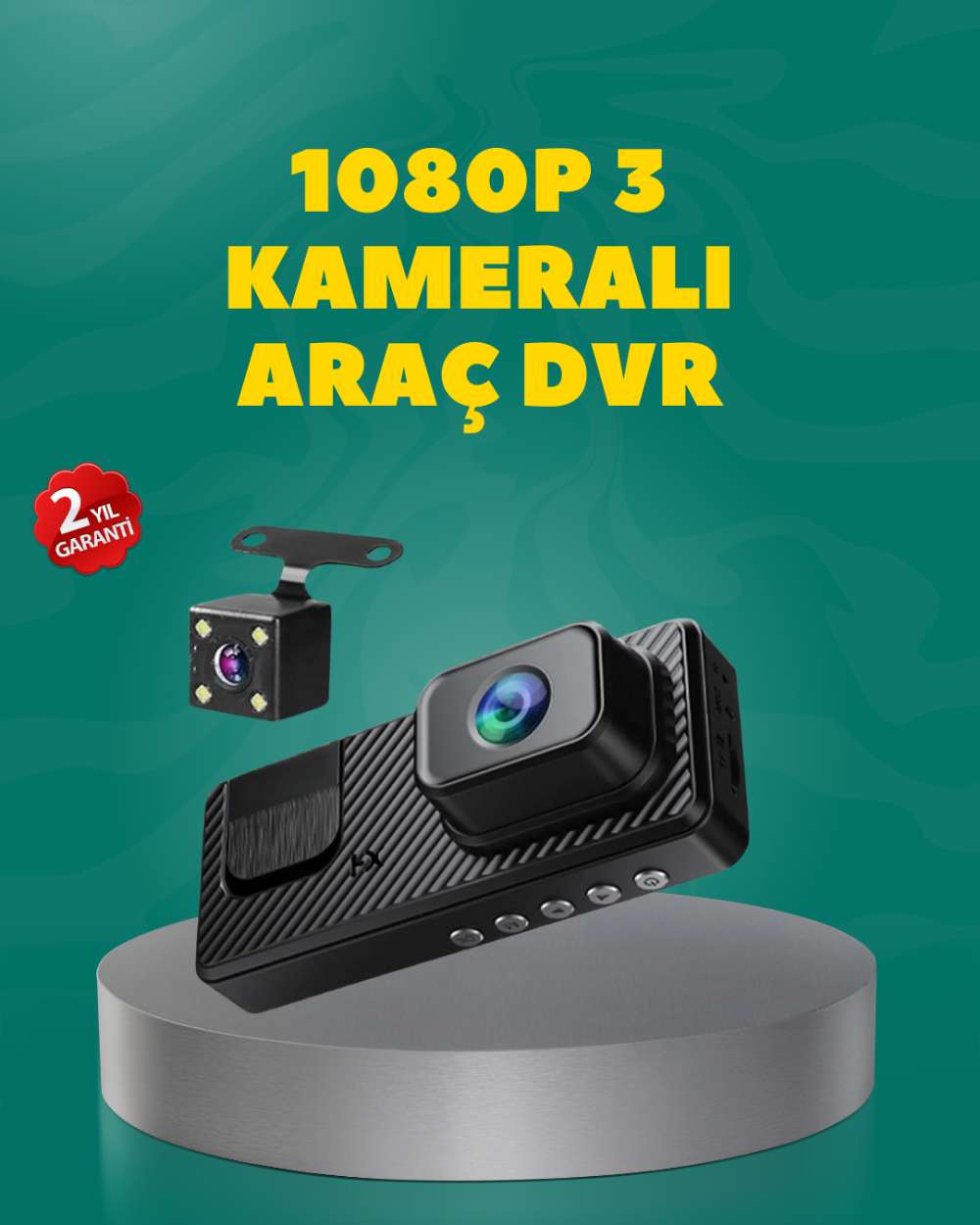 Full HD 1080P Araç Kamerası | Gece Görüşlü, Döngü Kayıt ve Geri Görüş