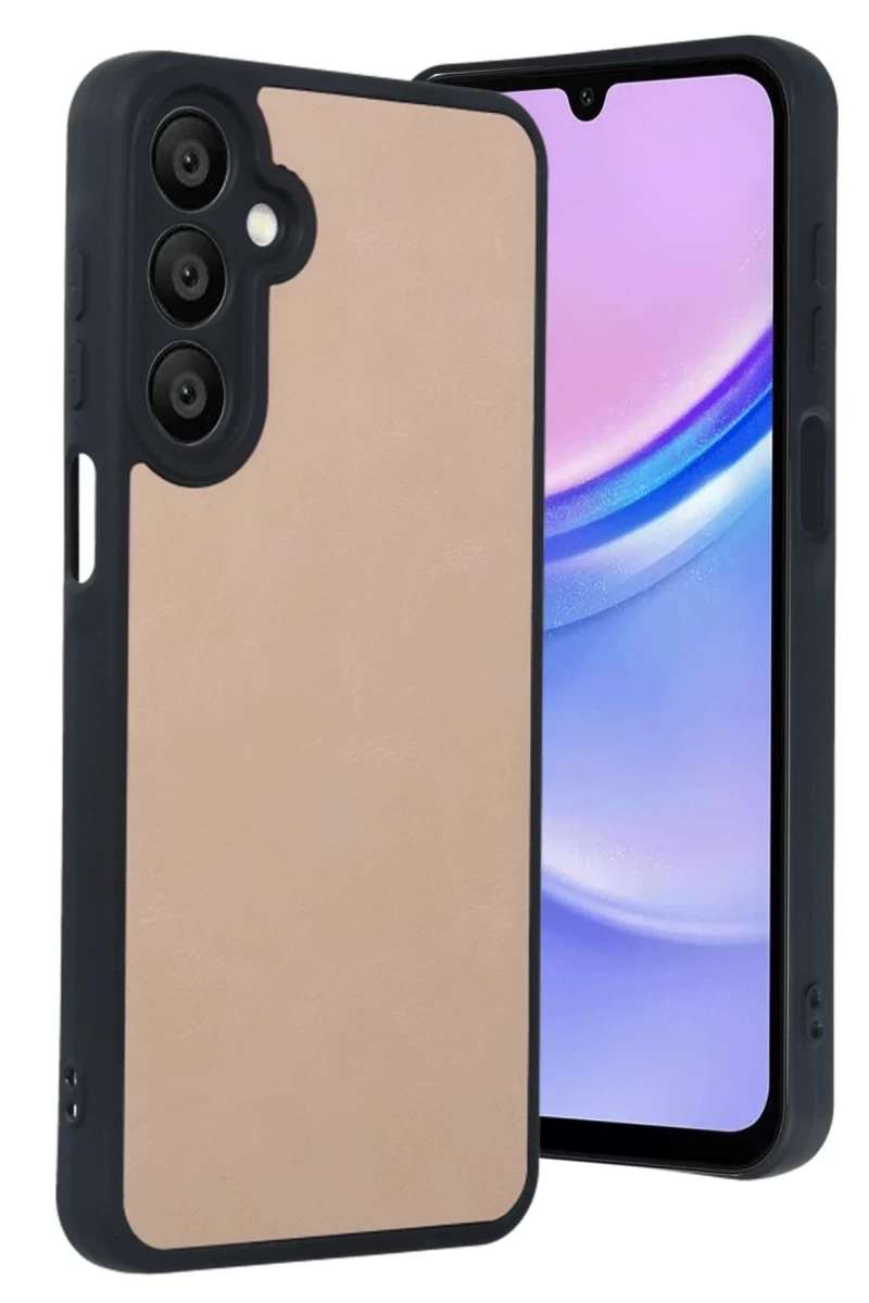 Galaxy A16 5G Kılıf Aras Deri Kapak - Pudra