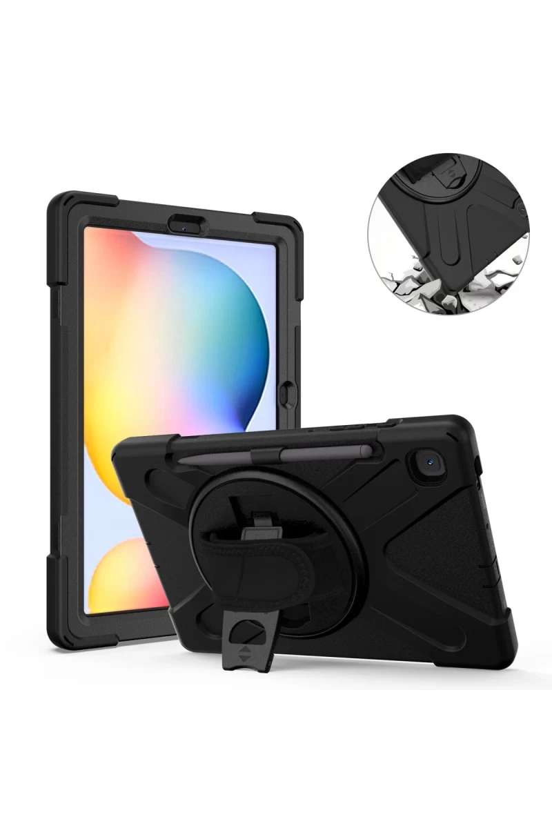 Galaxy P610 Tab S6 Lite 10.4 Kılıf Amazing Tablet Kapak - Siyah