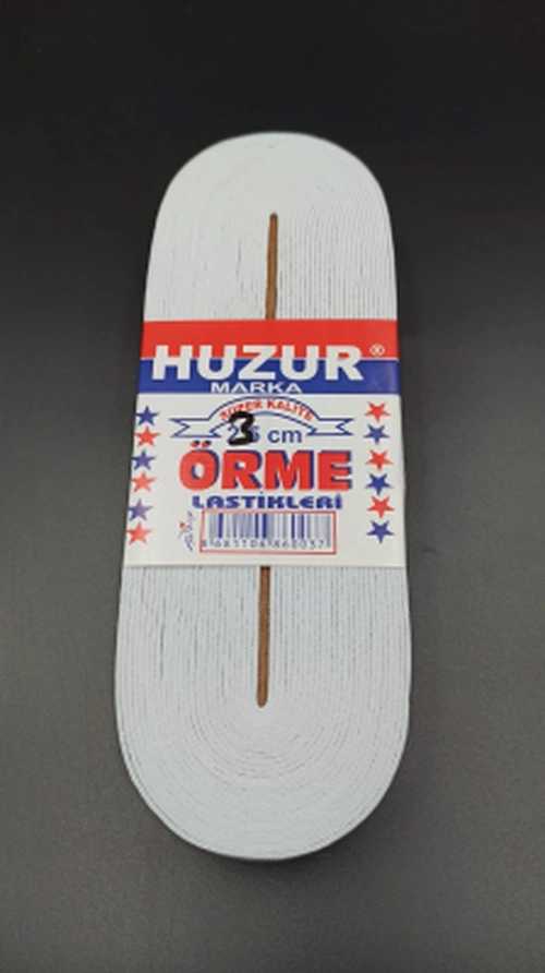 Geniş Yassı Paça Lastik 3 cm 10 Metre Beyaz