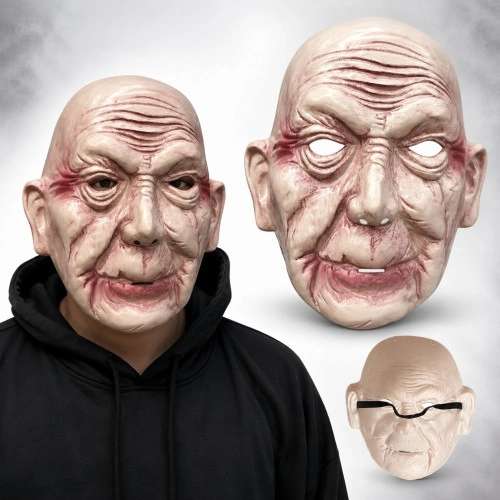 Gerçekçi İhtiyar Maske Cadılar Bayramı Kostümü