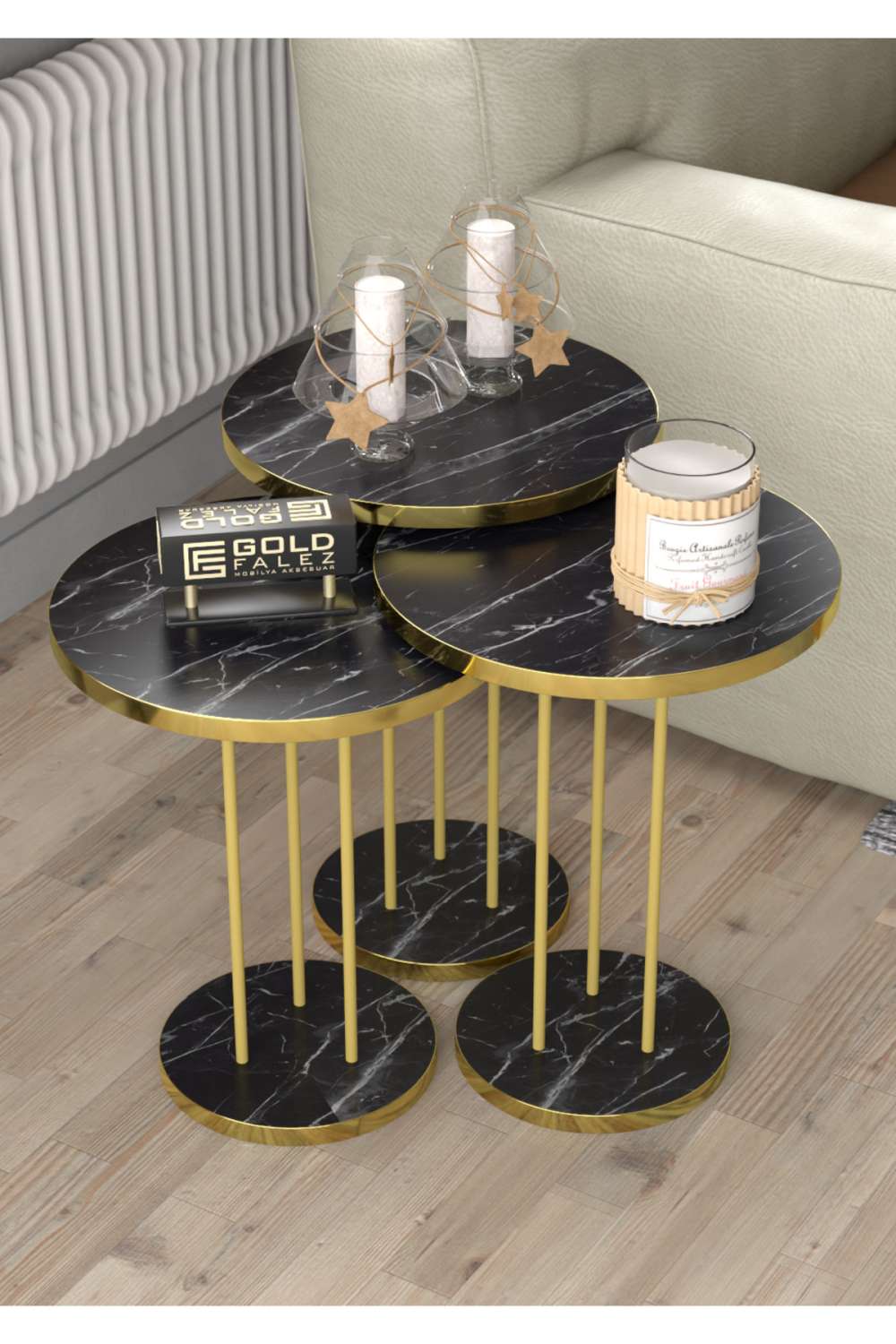 Gold Terra Zigon Bendir Siyah 3 lü