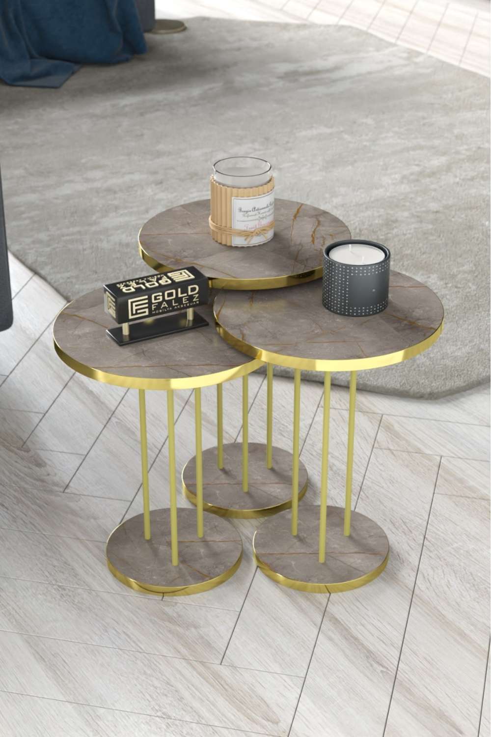 Gold Terra Zigon Çam Kahverengi 3 lü