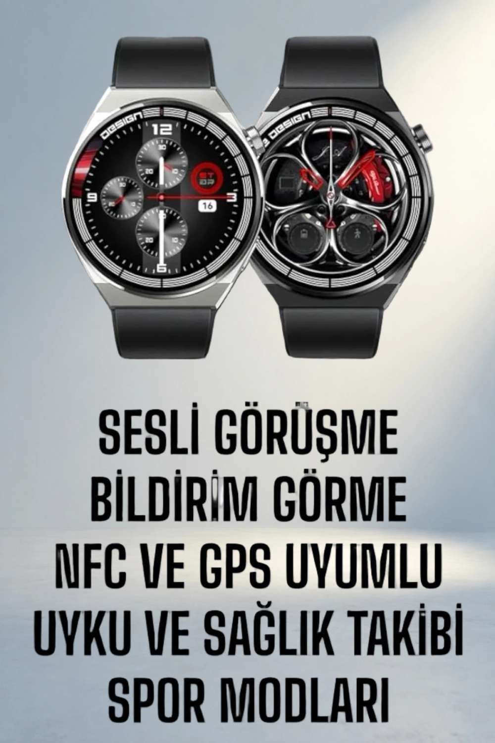 GPS ve NFC Özellikli Akıllı Saat Dokunmatik Ekran ile