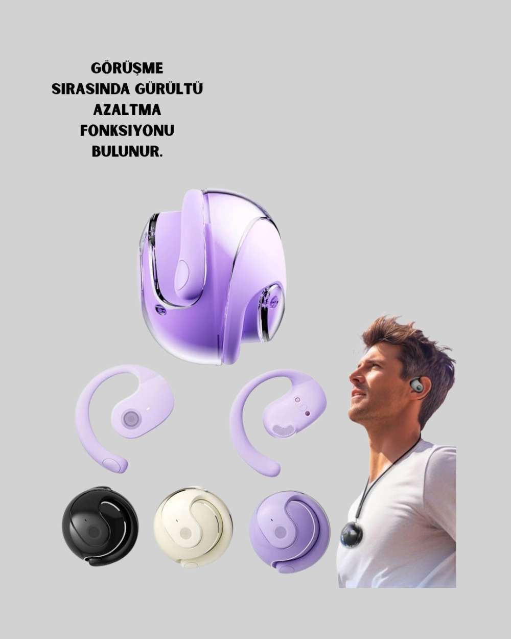 Gürültü Azaltma Özellikli Bluetooth Kulaklık - 6 Saat Kesintisiz Kullanım