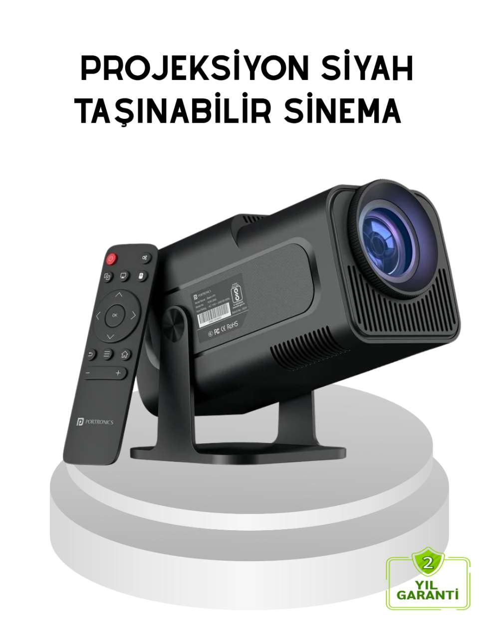 HDMI USB Girişli Akıllı Projeksiyon Cihazı Taşınabilir Düşük Tüketimli