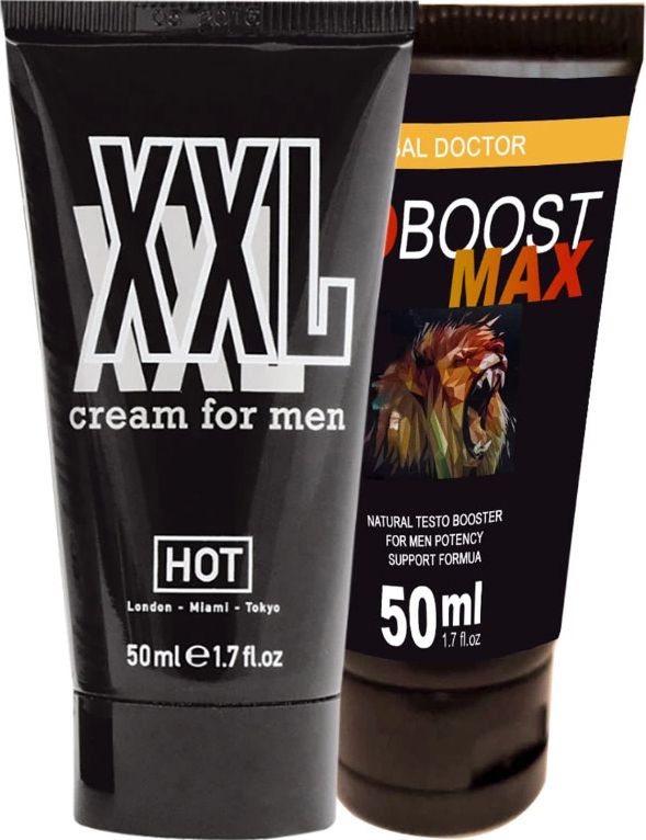 Hotxxl 50 ml Cream Men Hardener Delayer Enlarger Krem + Eroboost Erkeklere Özel Boyut Kremi BKN1EK357
