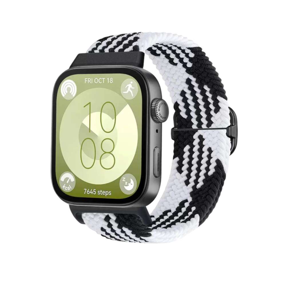 Huawei Fit 4  Kordon - Siyah-beyaz