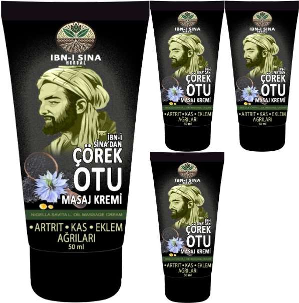 İbn-i Sina Herbal 4 Adet Ibn-I Sina Çörek Otu Kremi 50 ml Masaj