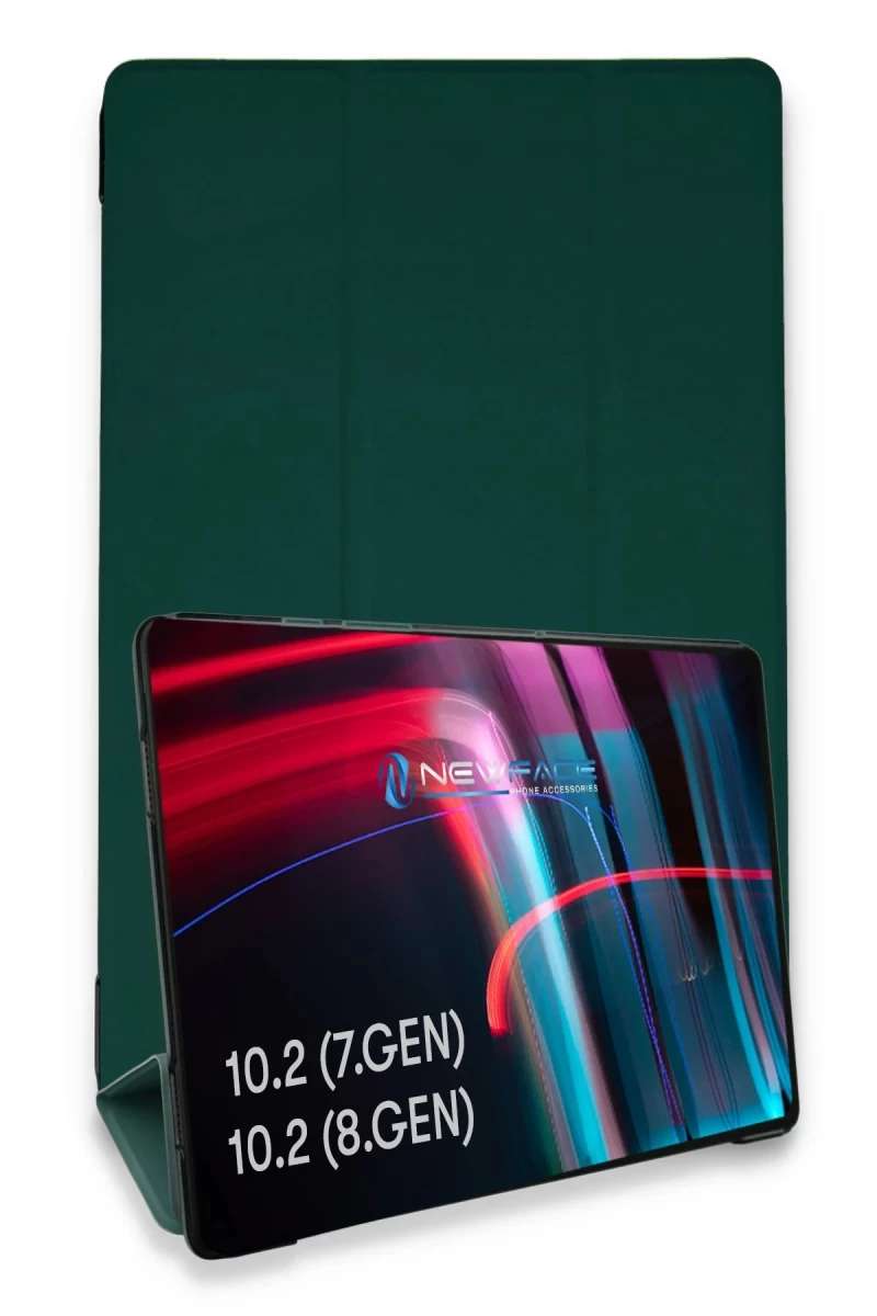 iPad 10.2 (7.nesil) Kılıf Tablet Smart Kılıf - Koyu Yeşil