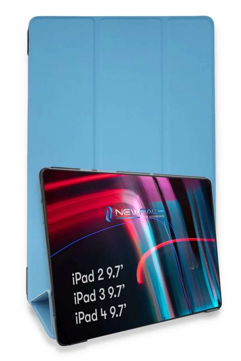 iPad 4 9.7 Kılıf Tablet Smart Kılıf - Mavi
