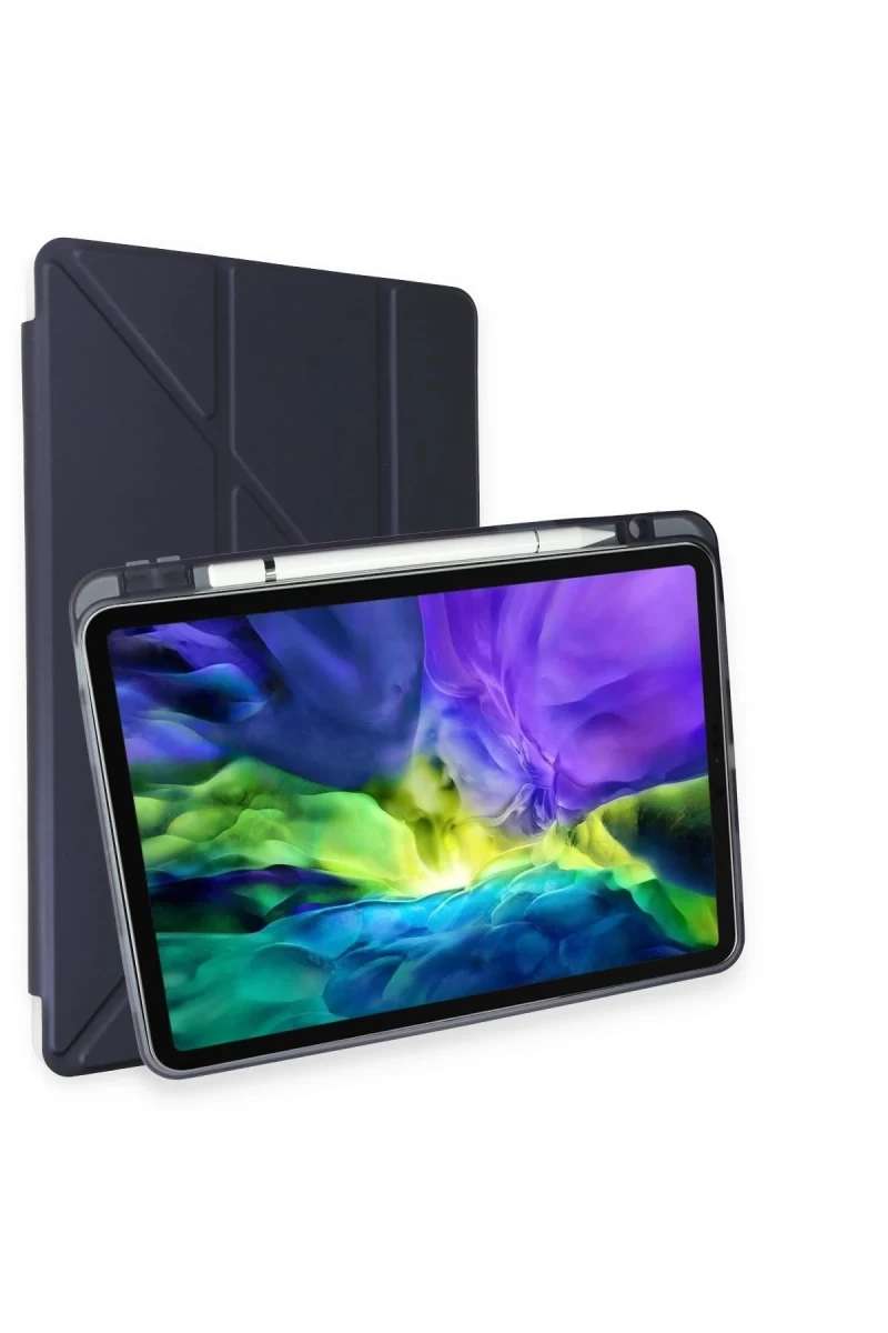 iPad Air 4 10.9 Kılıf Kalemlikli Mars Tablet Kılıfı - Lacivert