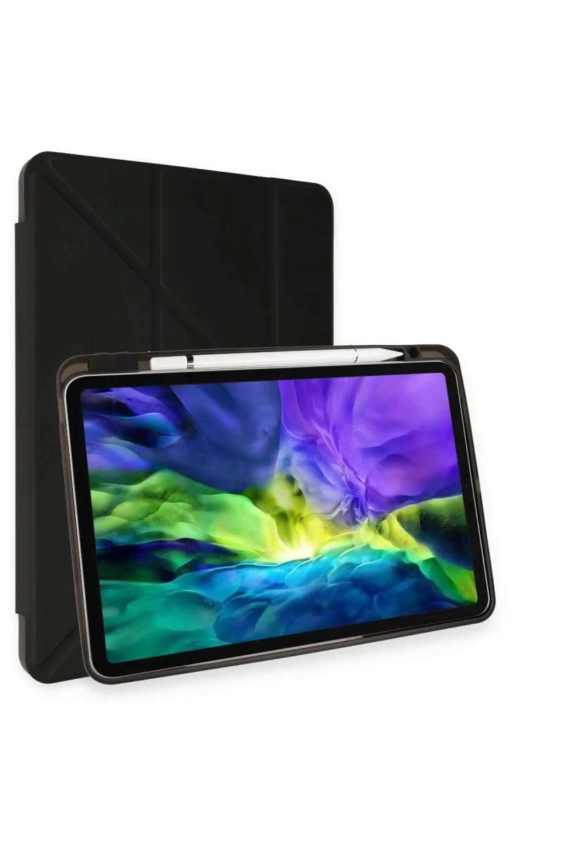 iPad Air 4 10.9 Kılıf Kalemlikli Mars Tablet Kılıfı - Siyah