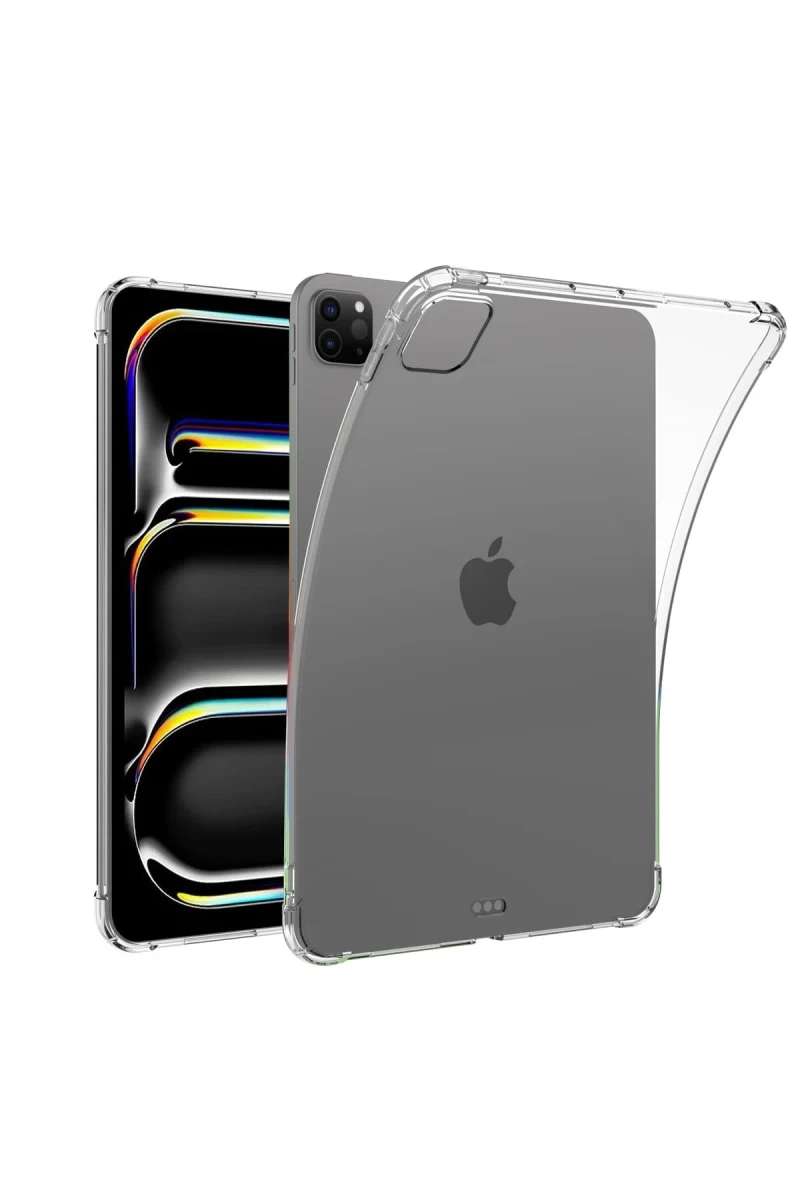 iPad Pro 11 (2024) Kılıf Anti Shock Tablet Silikon - Şeffaf