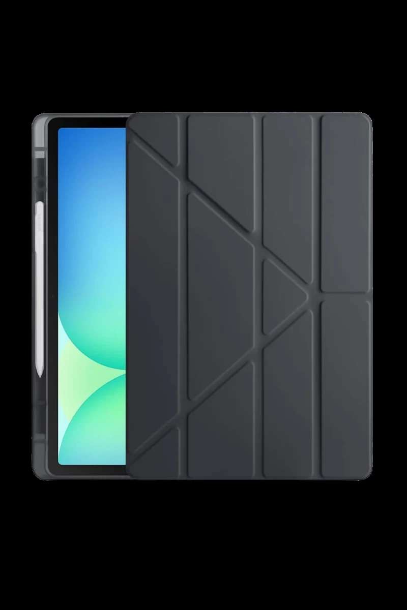 iPad Pro 11 (2024) Kılıf Kalemlikli Hugo Tablet Kılıfı - Siyah