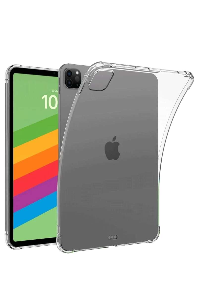 iPad Pro 13 (2024) Kılıf Anti Shock Tablet Silikon - Şeffaf